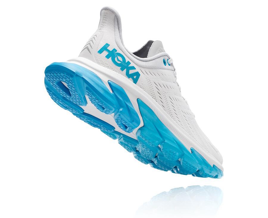 Hoka Australia One One Clifton Edge - Mens Running Shoes White/Blue - DHIZX-8765